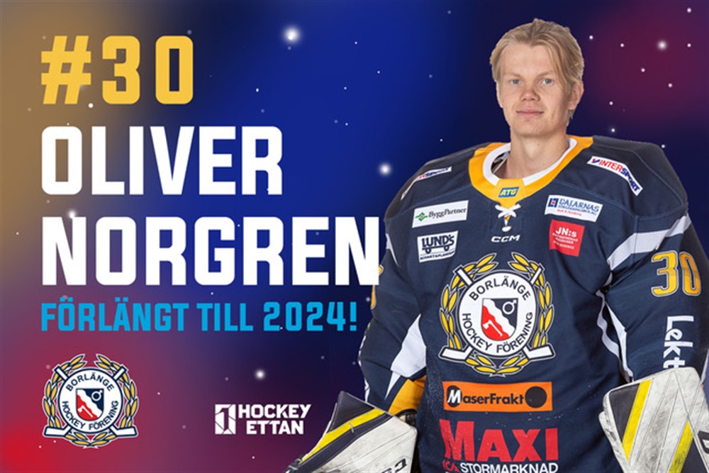 Oliver Norgren förlänger sitt kontrakt / Borlänge HF - A-laget ...